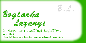 boglarka lazanyi business card